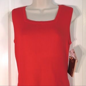 NWT Multiples Brand Orange/Red Tank